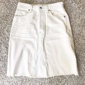 Citizens of Humanity white denim skirt